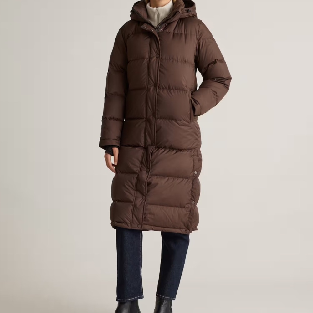 NWT Quince Responsible Down Hot Fudge Brown Puffer Coat